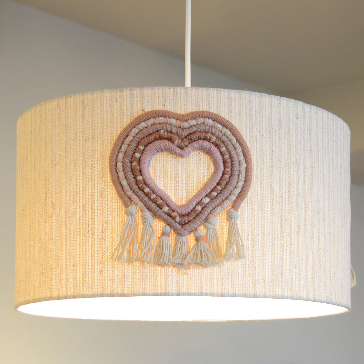 Blush Heart Lamp Shade