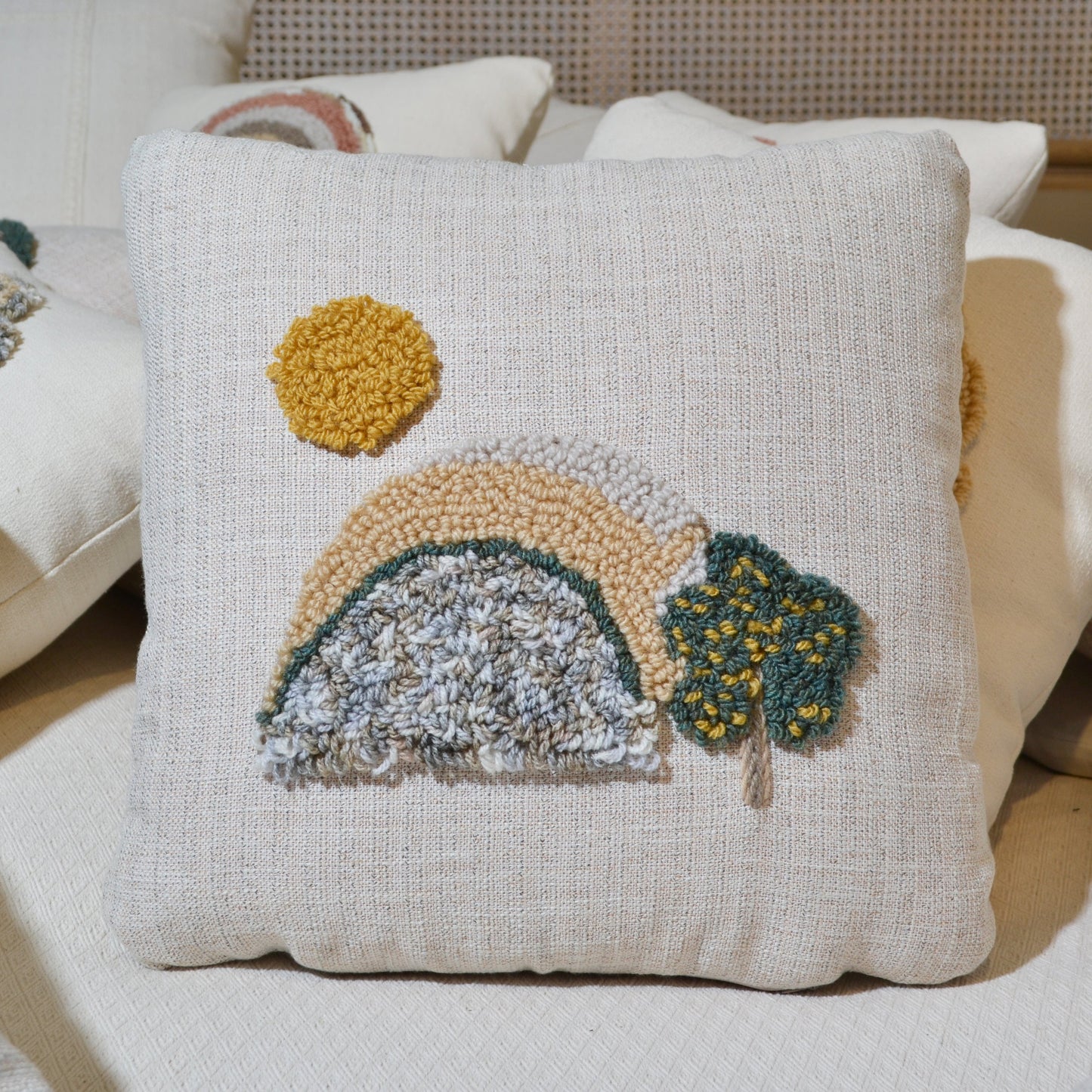 Dreamscape Cushions (Green & Yellow)