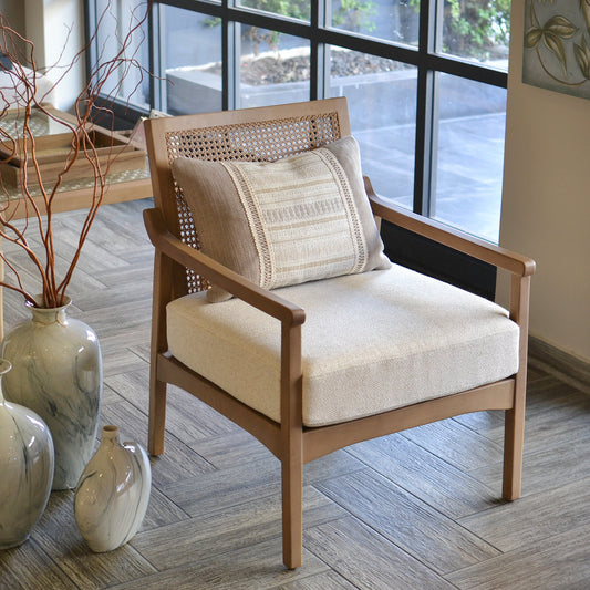 Wooden Rattan Armchair