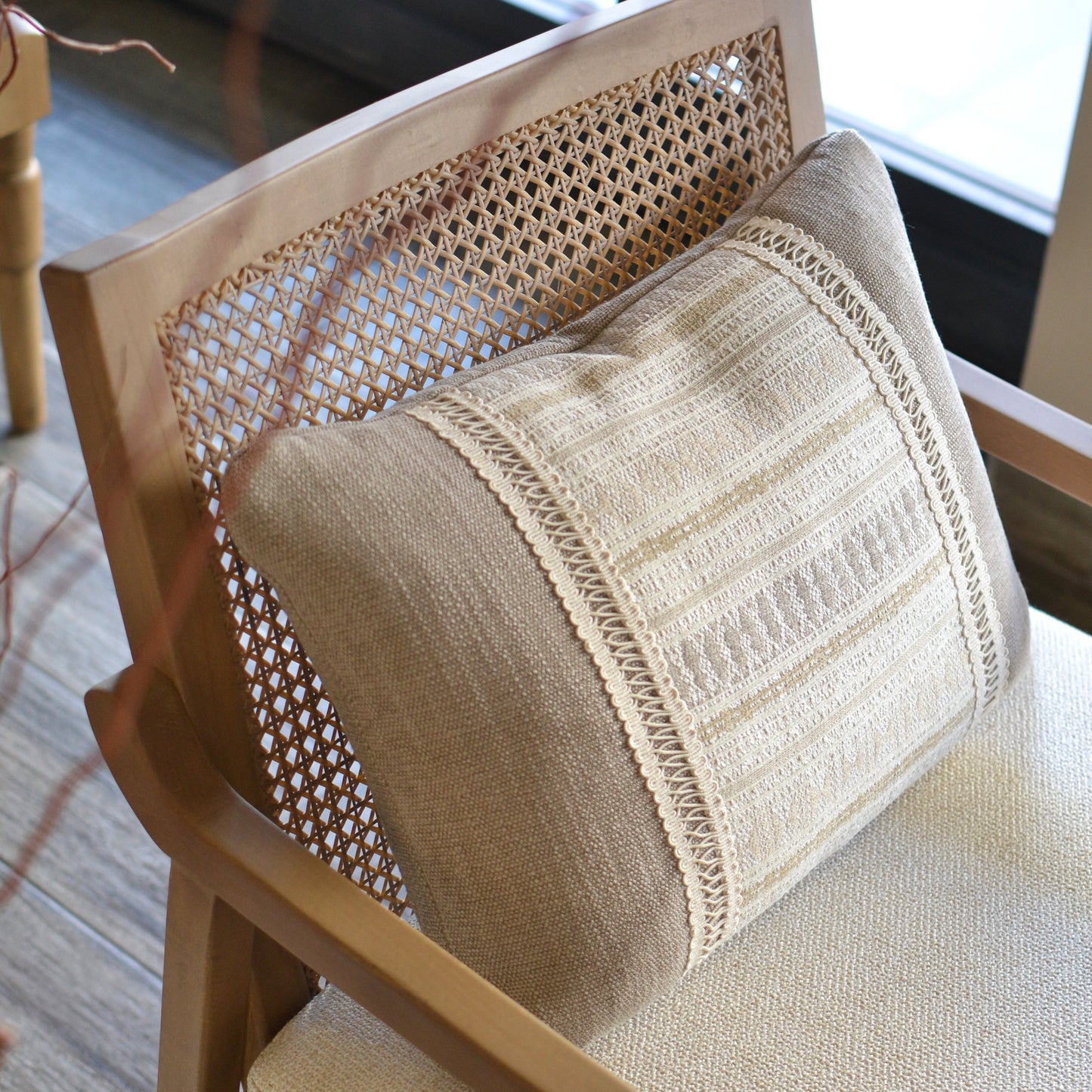 Wooden Rattan Armchair