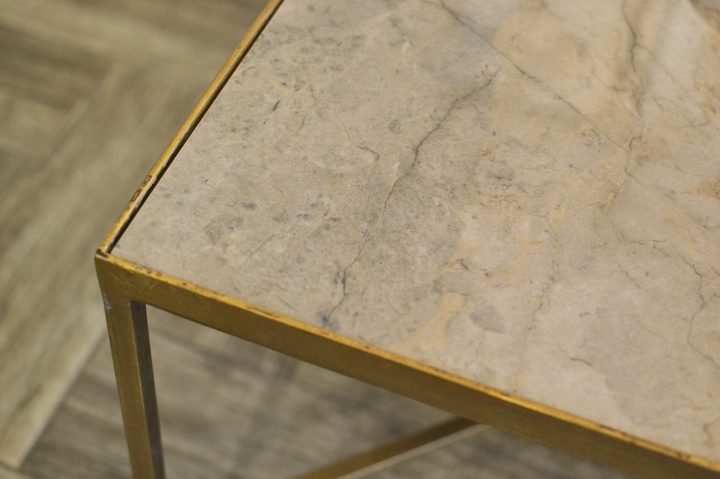 Marble Top with Gold Base Coffee Table