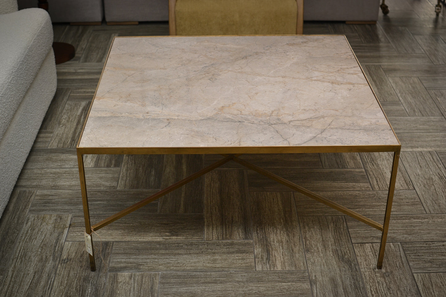 Marble Top with Gold Base Coffee Table