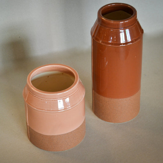 Peach Brick Vases