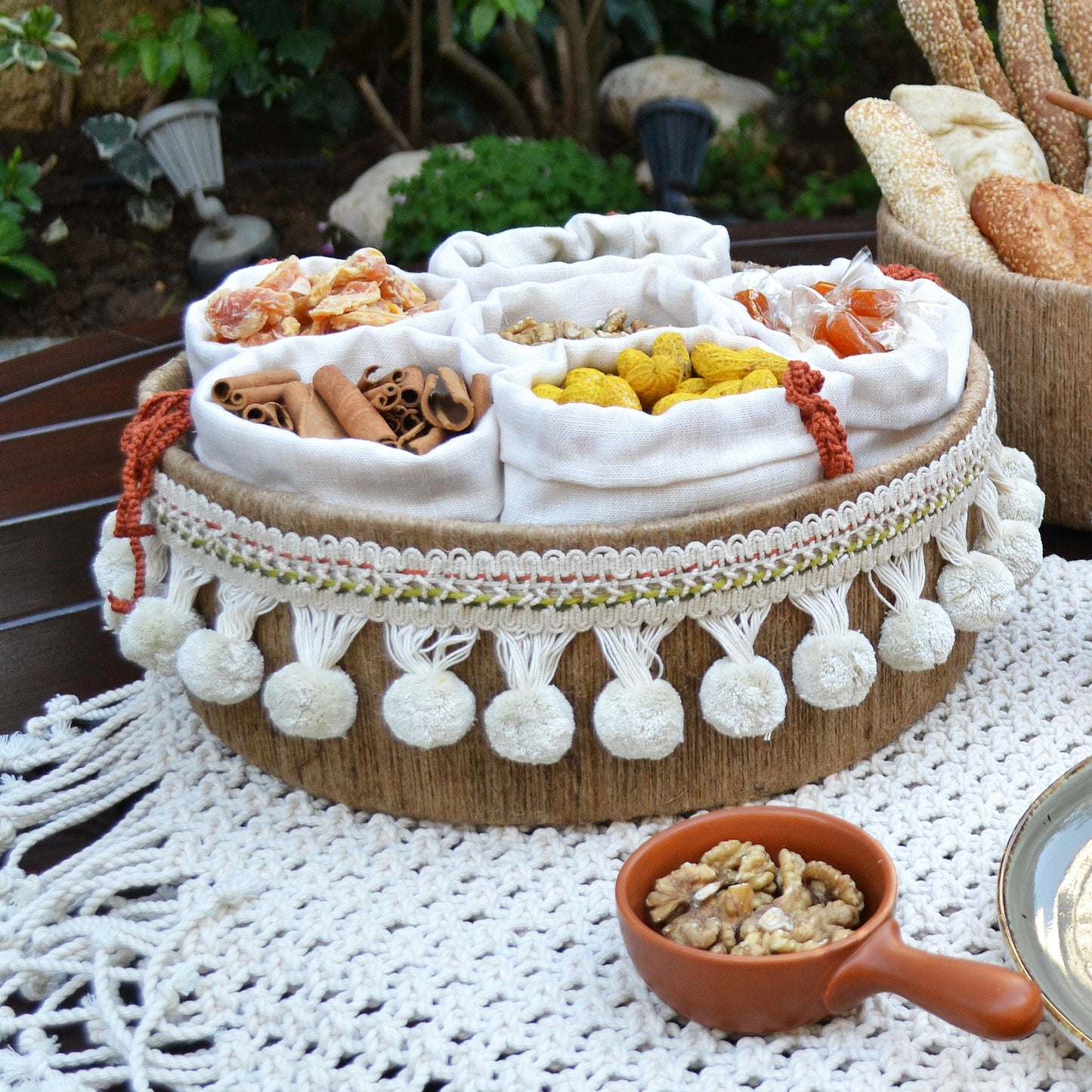 Basket with Pompoms