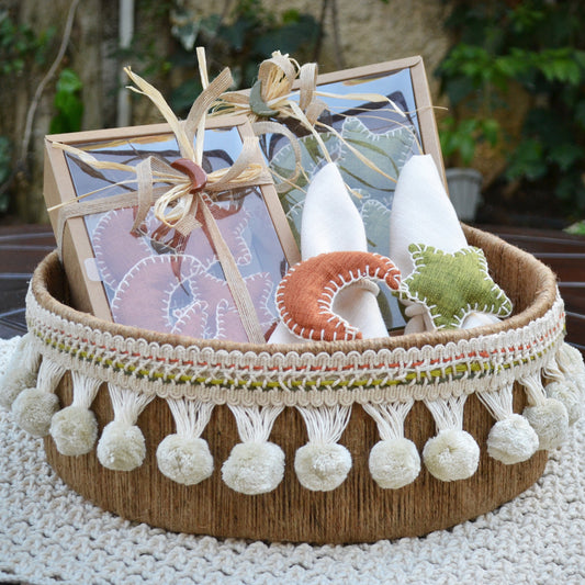 Basket with Pompoms