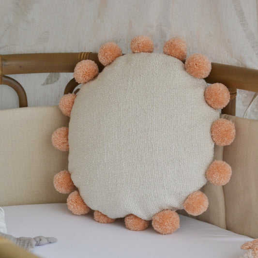 Round Pom-Pom Cushion