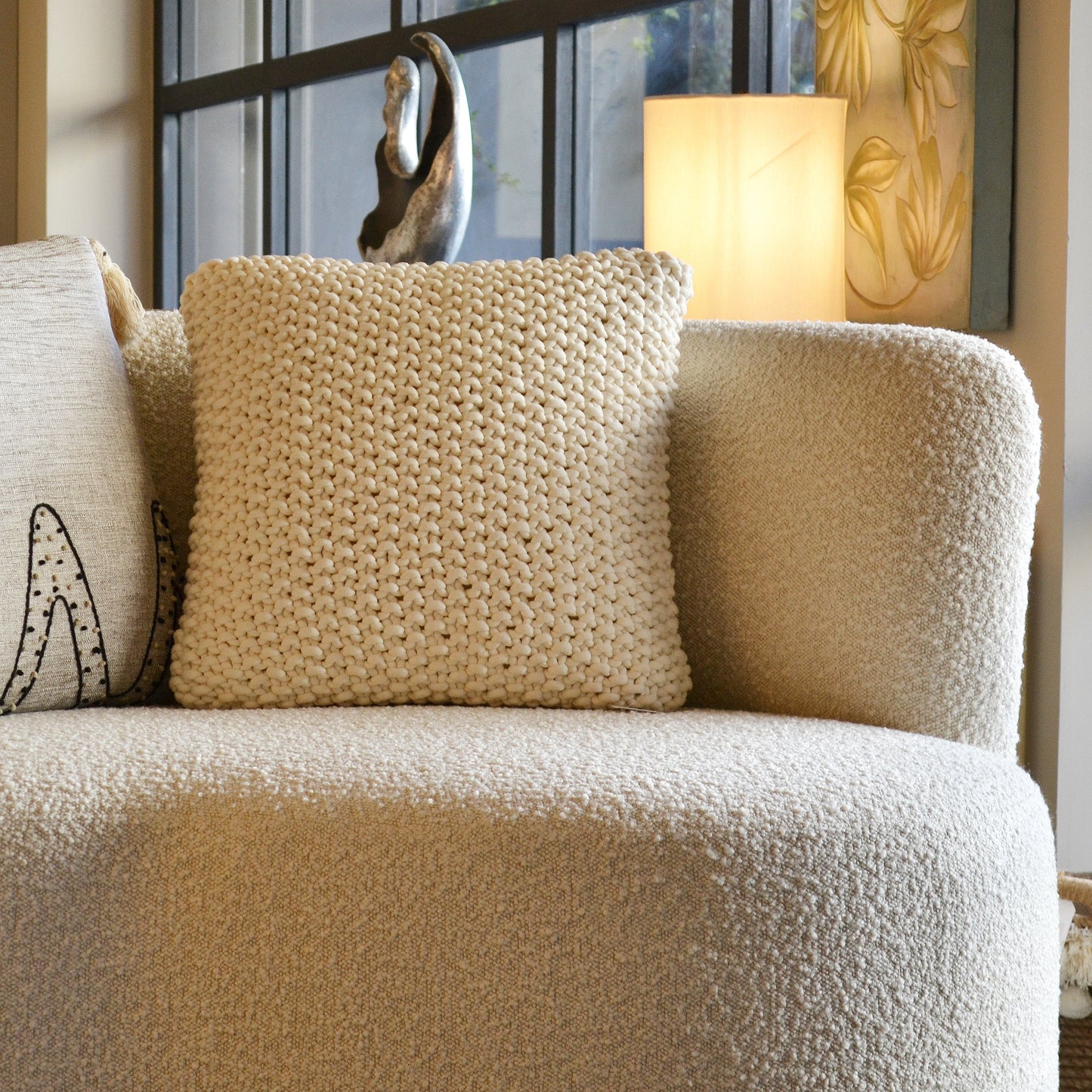 Boucle Kidney Shaped Accent Chair