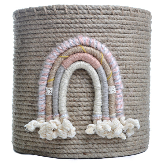 Whimsical Rainbow Basket