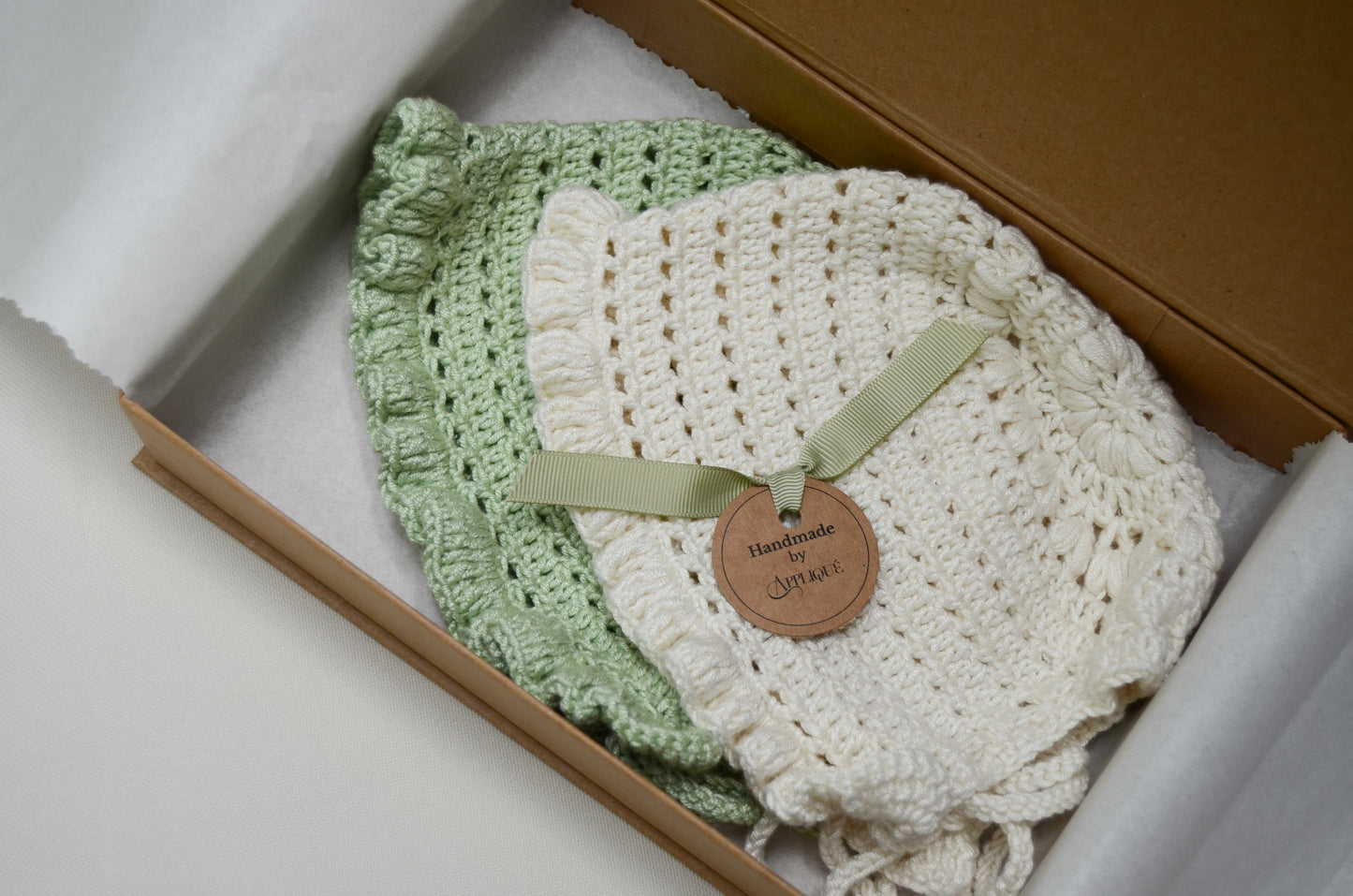 Limited Edition Baby Bonnets - 2 Pieces