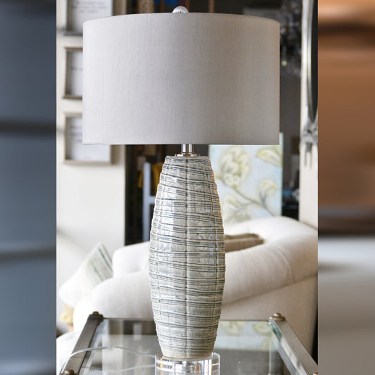 Grey Ceramic Base Table Lamp