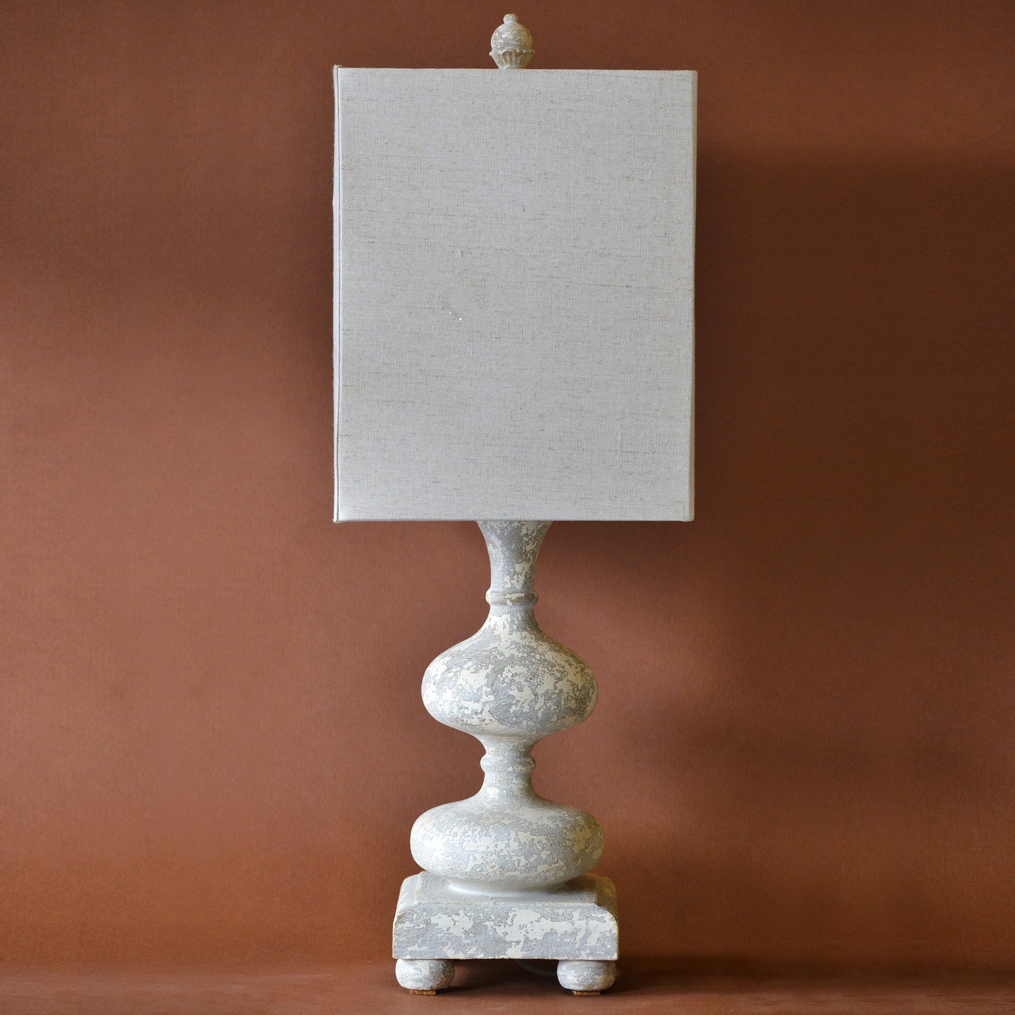 Grey Shabby Stone Table Lamp