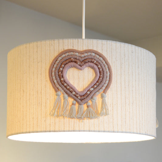 Blush Heart Lamp Shade